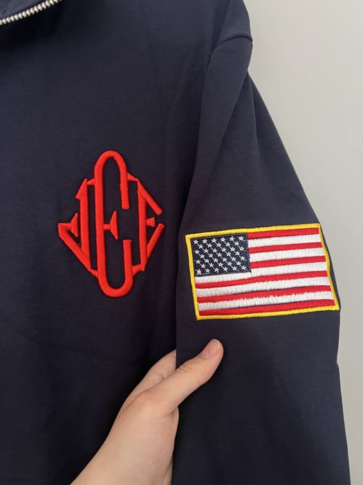 Quarter zip(Hoodie) JEE , rozmiar L , Flaga USA