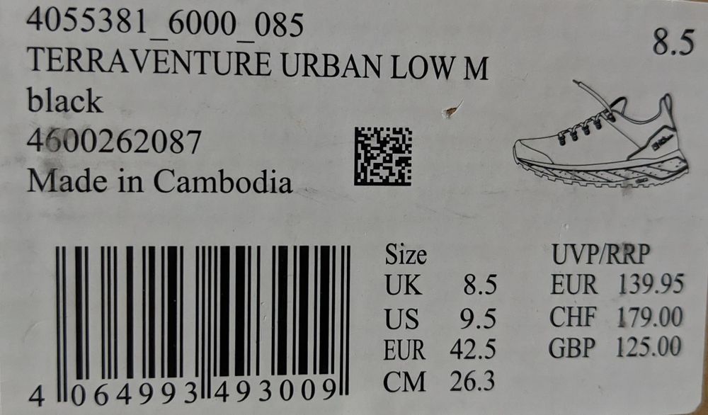 Нові кросівки Jack WolfskinTERRAVENTURE URBAN LOW W , р.42.5