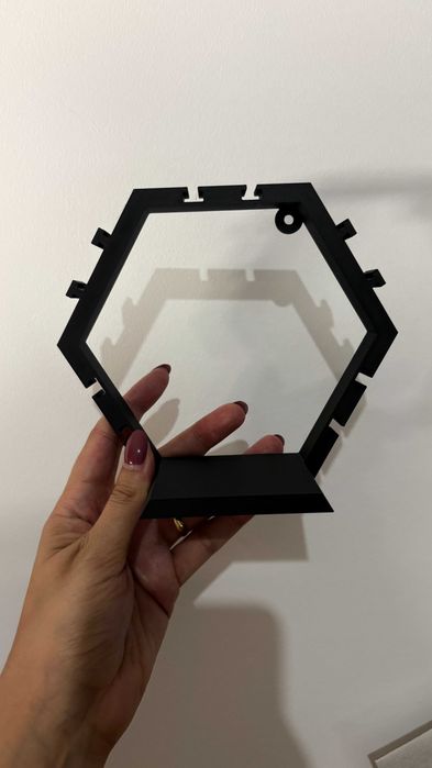 Kit com 5 Nichos Hexagonais Impressos em 3D