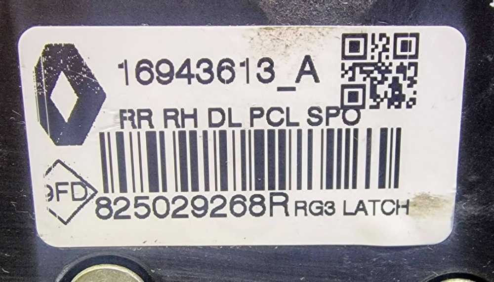 Fechadura / Fecho Porta Trás Direito RENAULT ESPACE V (JR_) ano 2018