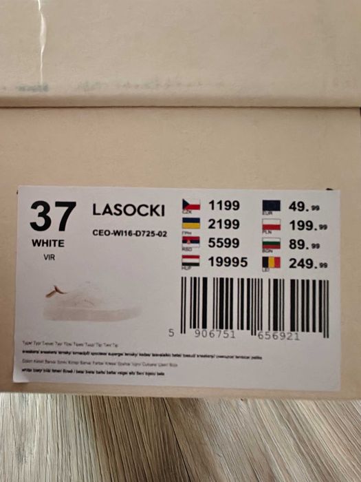 Sneakersy białe damskie Lasocki 37
