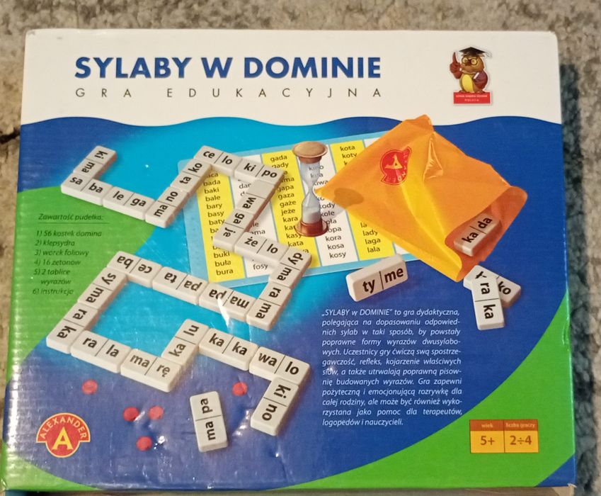 Sylaby w dominie gra edukacyjna