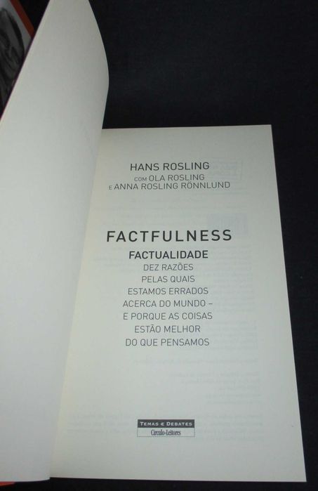Livro Factfulness Factualidade Hans Rosling