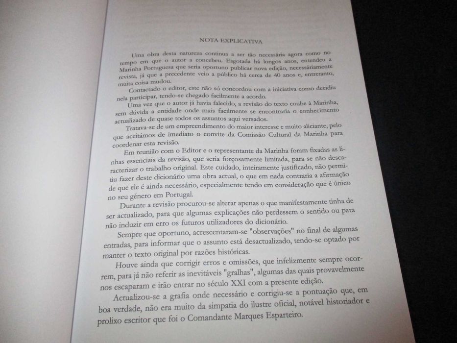 Livro Dicionário Ilustrado de Marinha António Marques Esparteiro