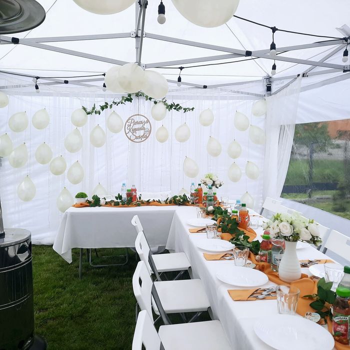 Namiot imprezowy 3x6 dla 20stu osób, stoły, krzesła