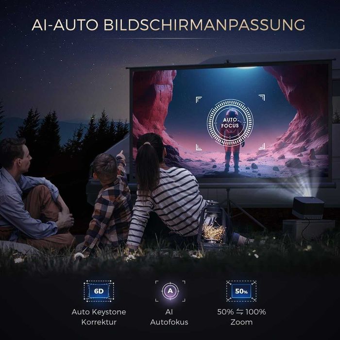 Projektor Aurzen Boom 3 300" Wifi Fullhd Hdmi Usb Hdr Netfix Dekodu 4k