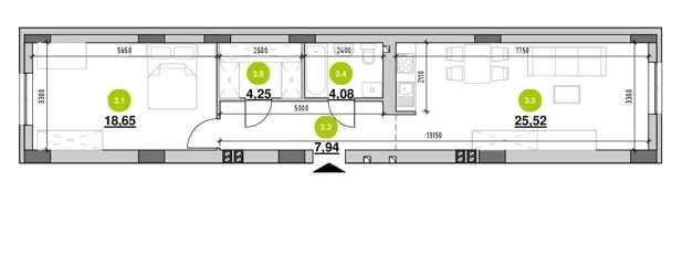 1-кімнатна квартира за адресою вул. Китобійна (площа 60,8 м²) - Atlanta.ua - фото 4