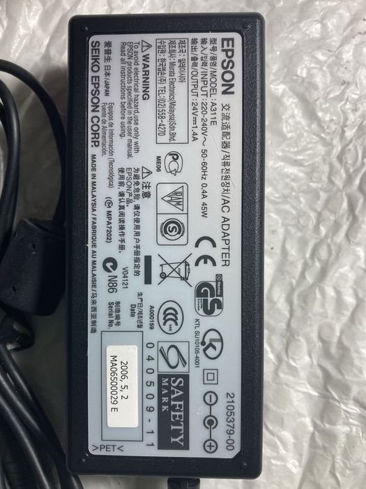 Оригинальный блок питания epson a311e 24v 1,4a 45в