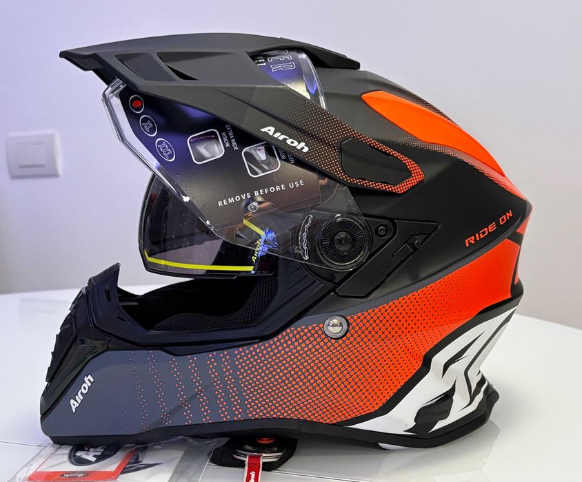 Capacete NOVO Airoh Commander Orange Matt (45% Desconto) Tamanho L