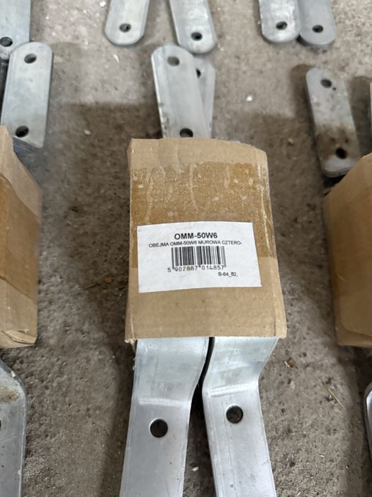 10 × obejma murowa OMM-50W6 – nowe, nieużywane
