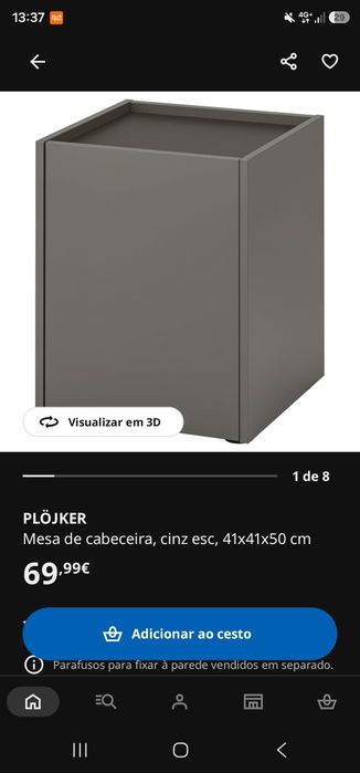 Mesa cabeceira Ikea