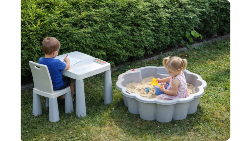 Пісочниця з накриттям пластикова, песочниця пісочниця-басейн, пісочниця долоні, різні кольори пісочниці