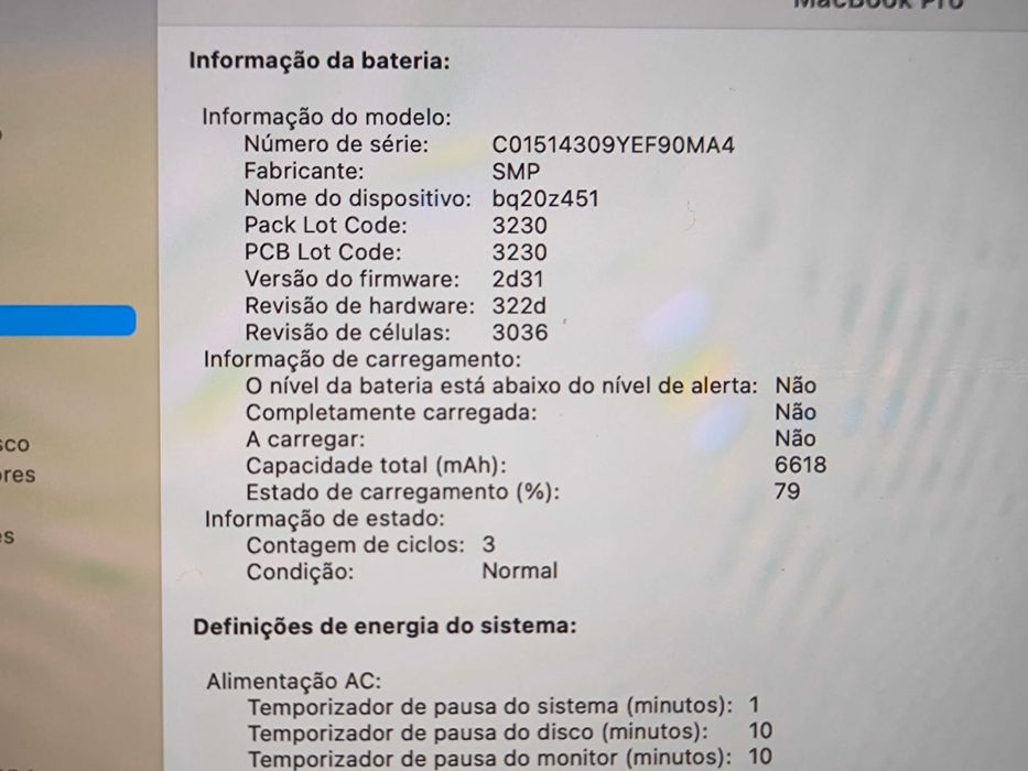 Apple Macbook Pro 13 i7 SSD 256GB 16GB ram Iris Retina# bateria NOVA