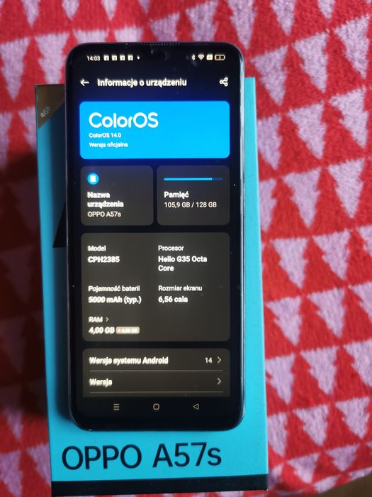 Smartfon Oppo a57s