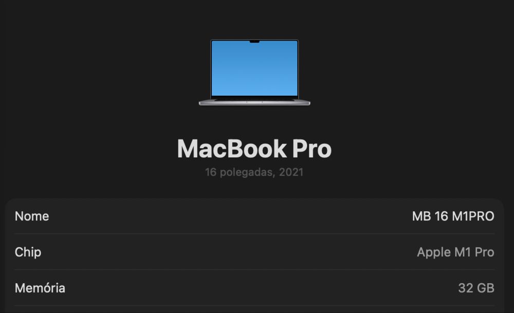 MacBook Pro M1Pro 32gbRam  16’