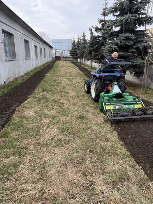 Usługi glebogryzarką separacyjną nawadnianie, trawa z rolki, kostka brukowa