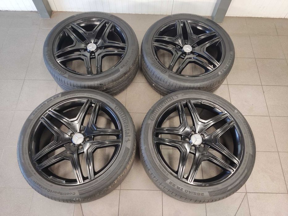 Felgi MERCEDES AMG 22 cale 5x112 ET48 9J GLS GL ML R czarne Czujniki ciśnienia
