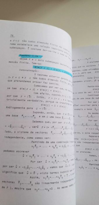 Álgebra linear e Geometria analítica - FCUL