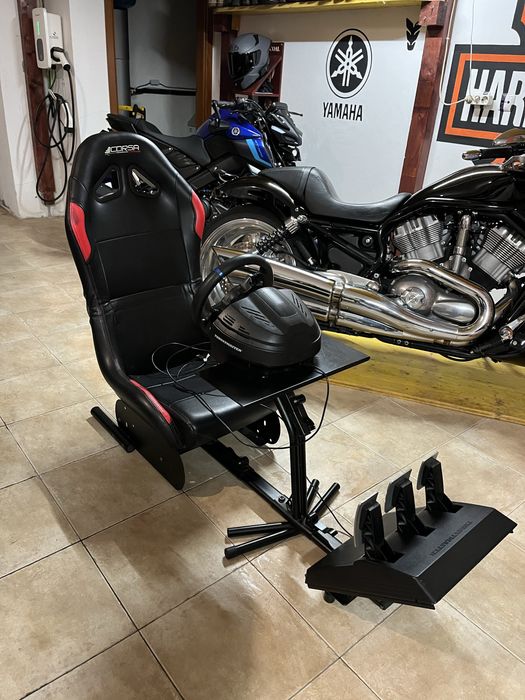 Thrustmaster T300GT + pedais + cadeira simulador