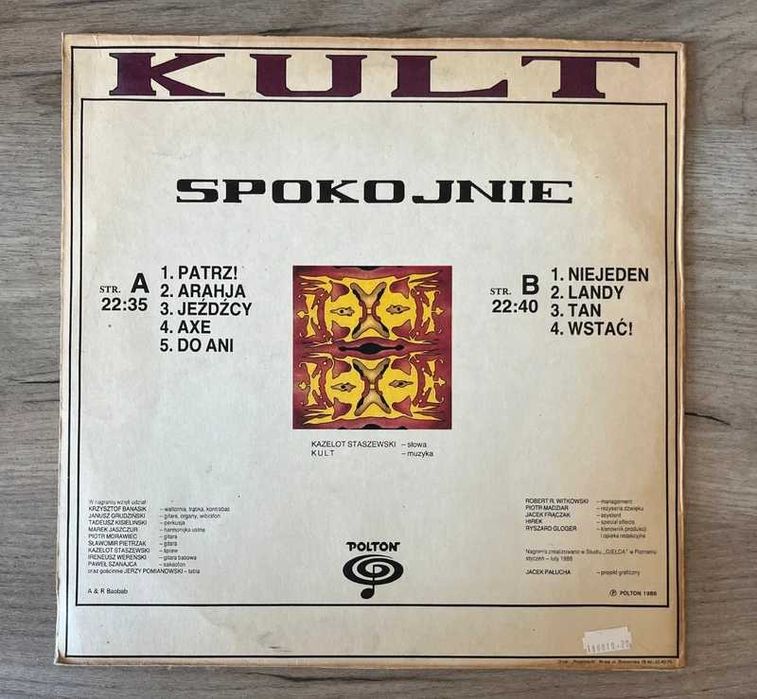 Kult – Spokojnie LP winyl 1988 Polton LPP-035, oryginalne wydanie