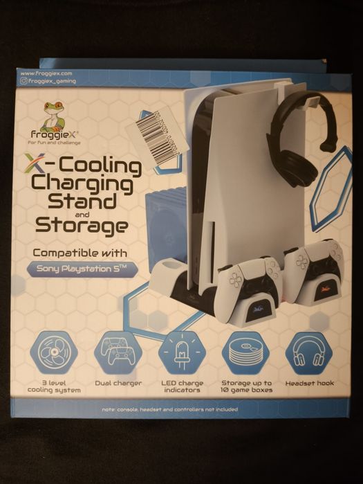 Podstawka chłodząca FROGGIEX FX-P5-C3-W do PS5 FAT Czytaj  Opis...