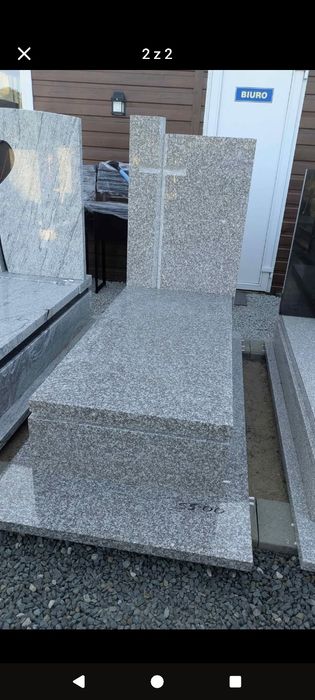 Nagrobek granitowy 90x190 brąz królewski