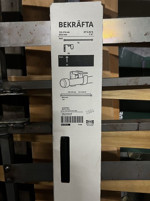 Varão de Cortina IKEA BEKRÄFTA Ajustável 120–210 cm - 5€ cada