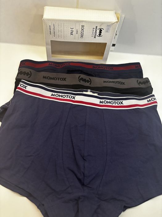 Bokserki męskie marki monotox pro 3 pary m/l new