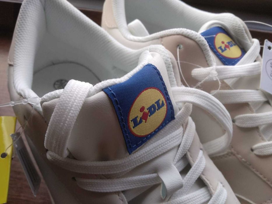 Nowe Sneakersy LIDL biało-beżowe LiDL kultowe LIDLOWE rozm.46
