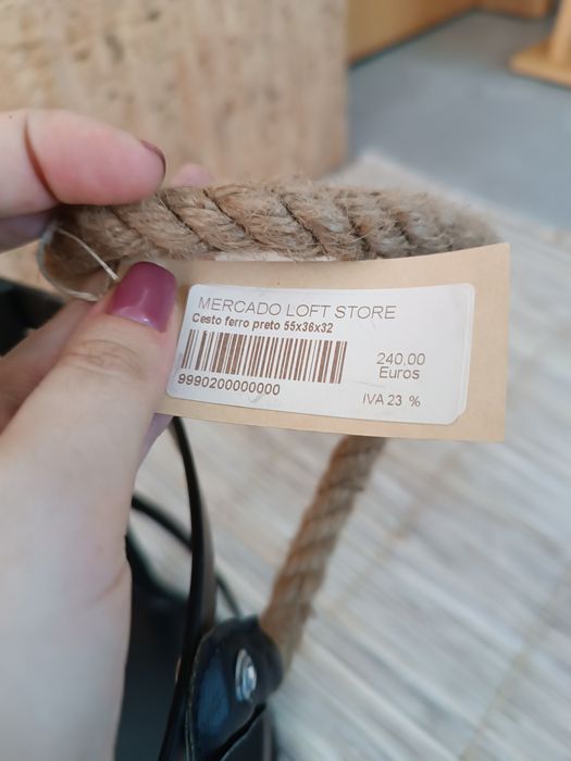 (Promo NATAL) Cesto de ferro preto