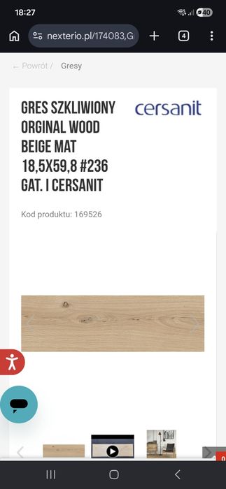 Gres Original Wood Beige mat