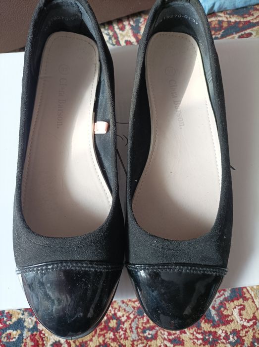 Baleriny czarne roz 37 dl wk 23 cm