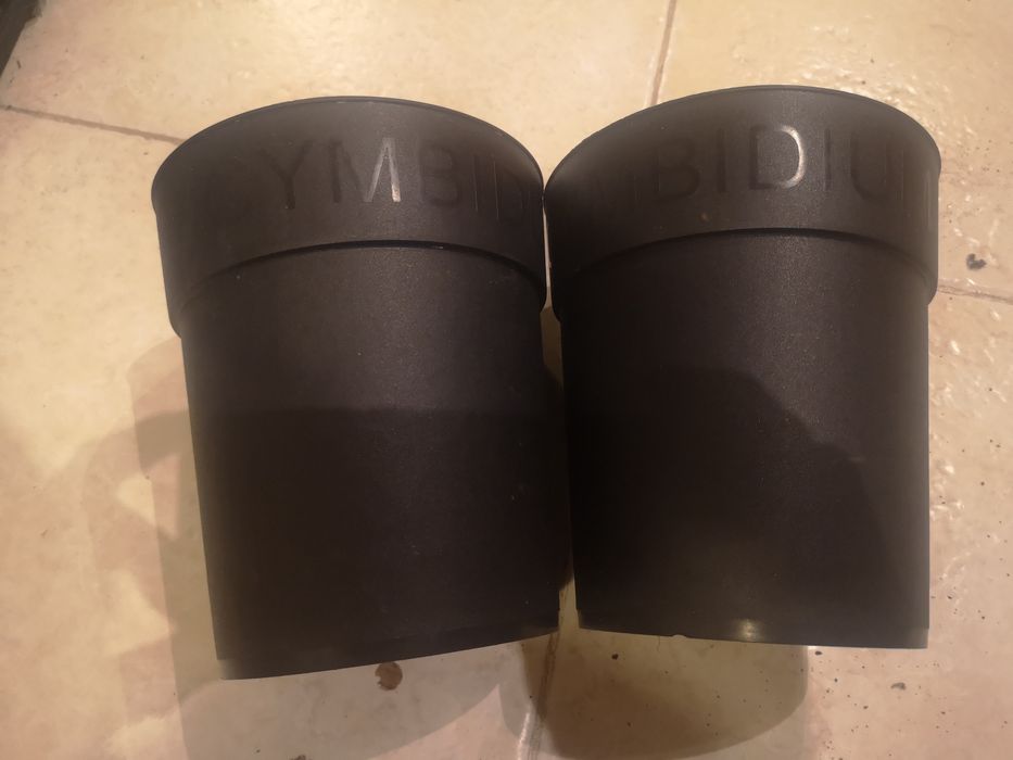 Vasos de orquídeas cymbidium