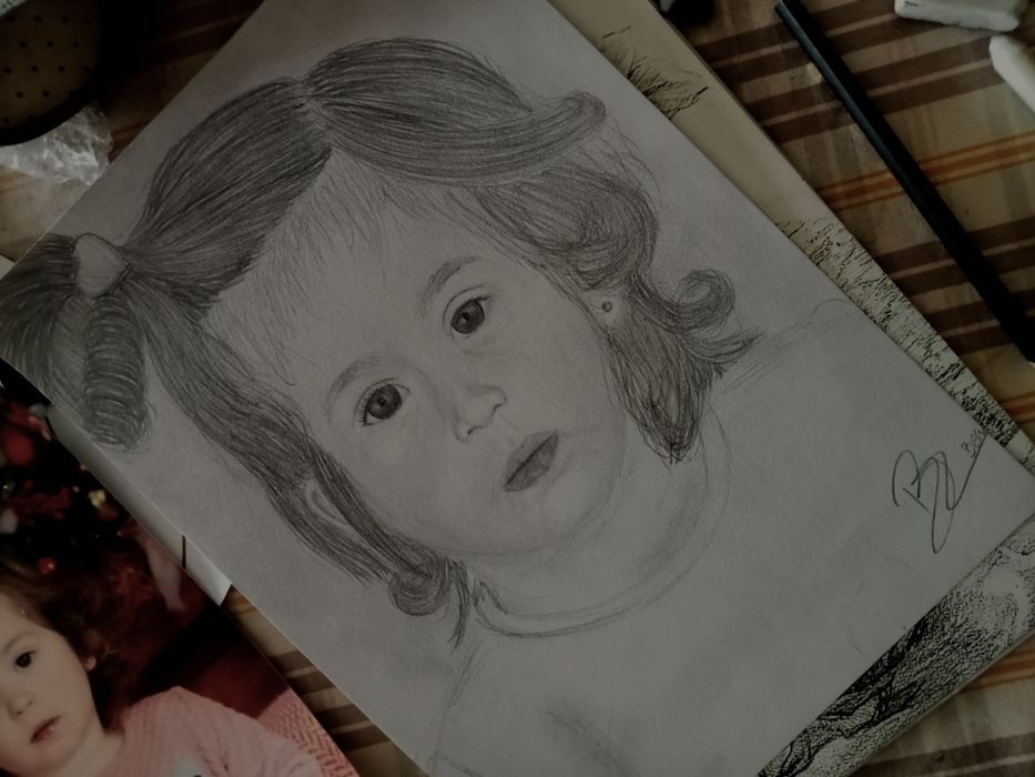 Desenho animais e retratos bebê/criança/adulto