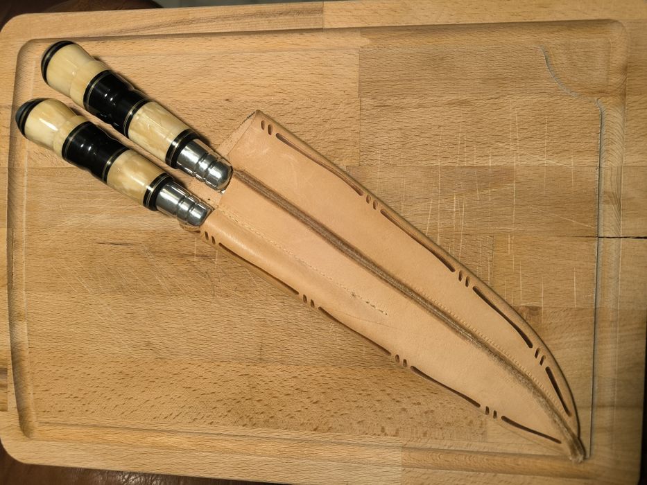 Kit churrasco faca e chaira artesanal