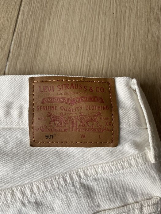 LEVI'S Regular Calças de ganga '501' em Branco Denim