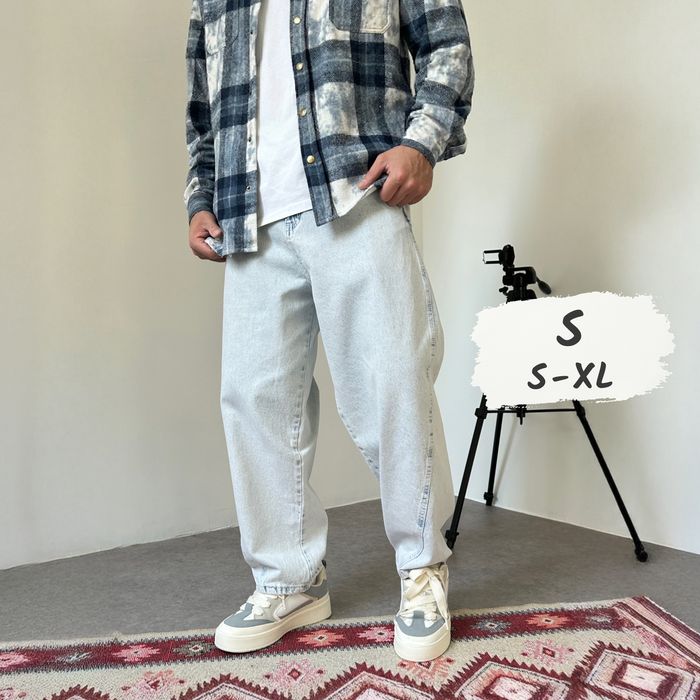 Джинси чоловічі широкі банани, balloon jeans, штани балони реп | Джинсы широкие мужские, штаны бананы, джынсы беги 90 х rap sk8 | Розмір S