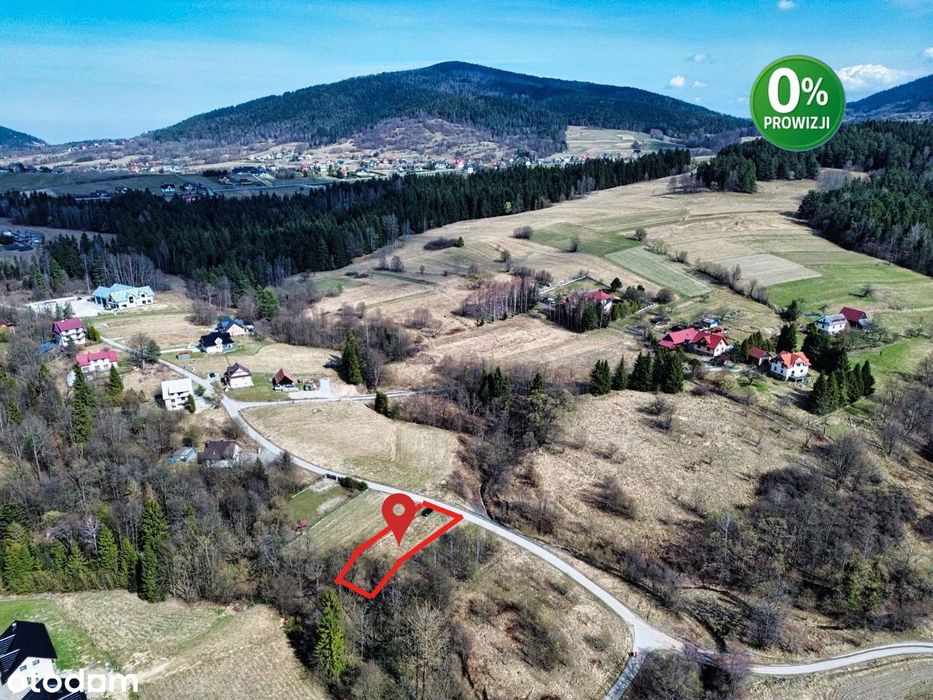 Działka ze strumykiem | góry | Kasina Wielka | MPZP budowlana  | 342m²