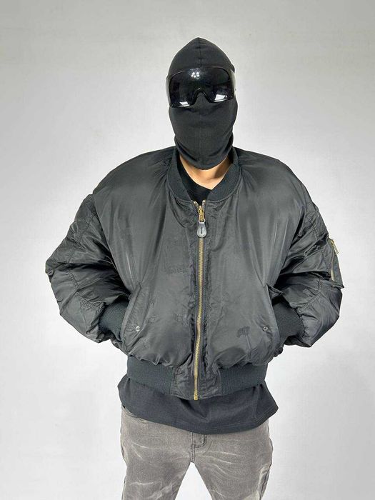 Project GR MA-1 бомбер черный двостороння куртка курточка чорний black