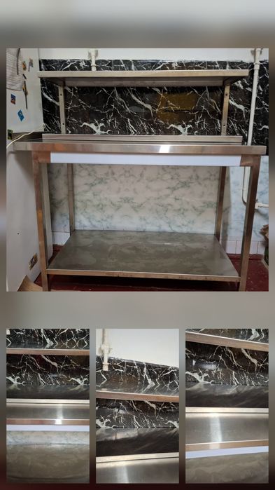 Стіл з нержавіючої сталі.