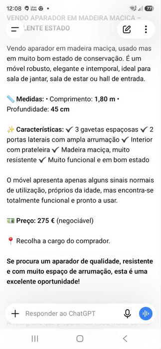 Móvel Aparador Maciço