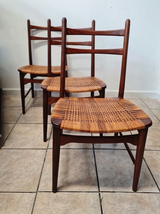 Krzesło jadalniane,tekowe proj.Georg Leowald dla Wilkhahn,lata 60,mid