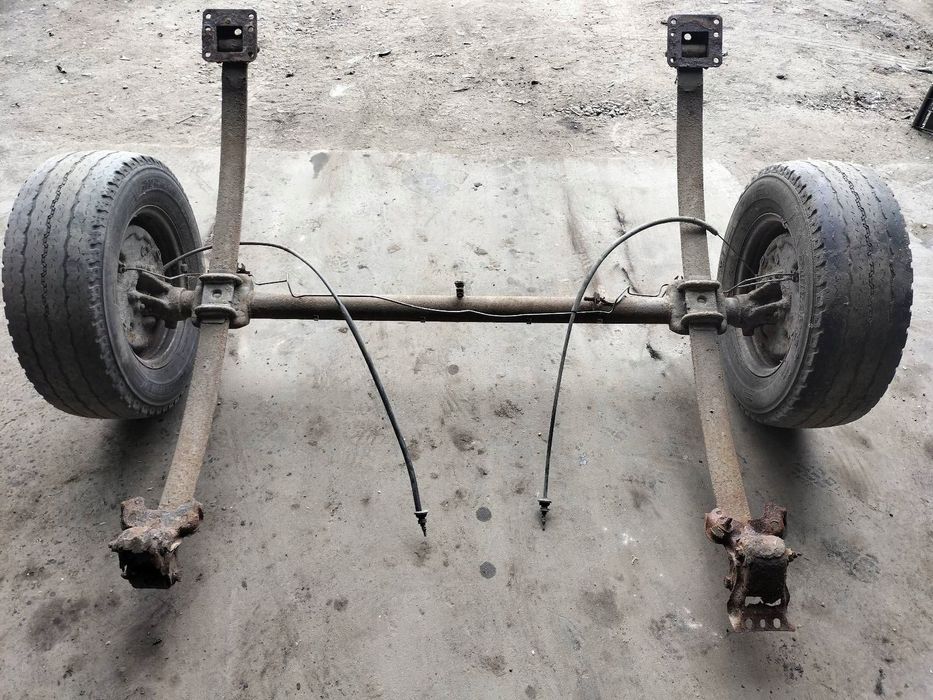 OŚ BELKA ZAWIESZENIA TYŁ + RESORY KOŁA NA PRZYCZEPKĘ RENAULT MASTER II