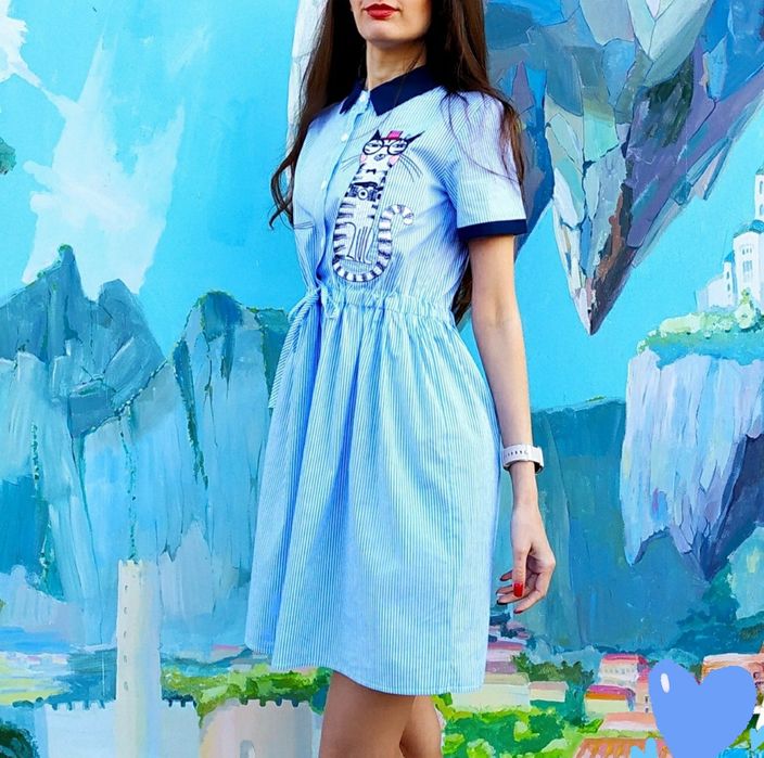 Сукня платье сорочка вишивка коти для дівчат підлітків розм S Нове

Зо