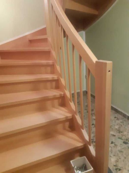 Schody drewniane, zabiegowe 17 stopni