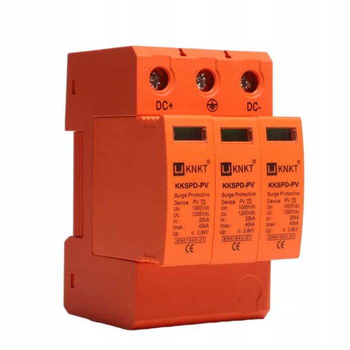 Ogranicznik Przepięć Ochronnik PV 1000V DC 3P T2 Na Szynę DIN - OKAZJA