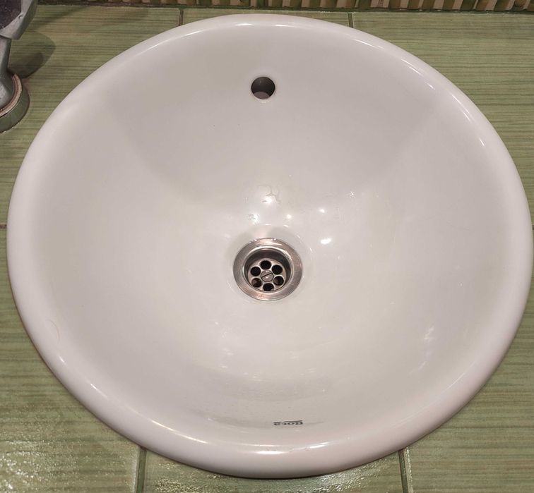 Roca Foro umywalka 36 cm okrągła wpuszczana biała