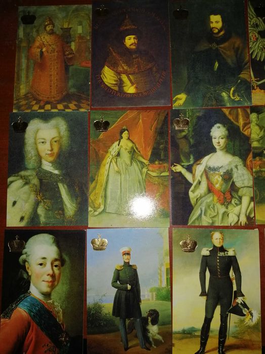 «Династия российских царей Романовых». Календарики карманные  18 штук