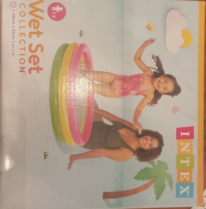 Basen dmuchany trzykolorowy