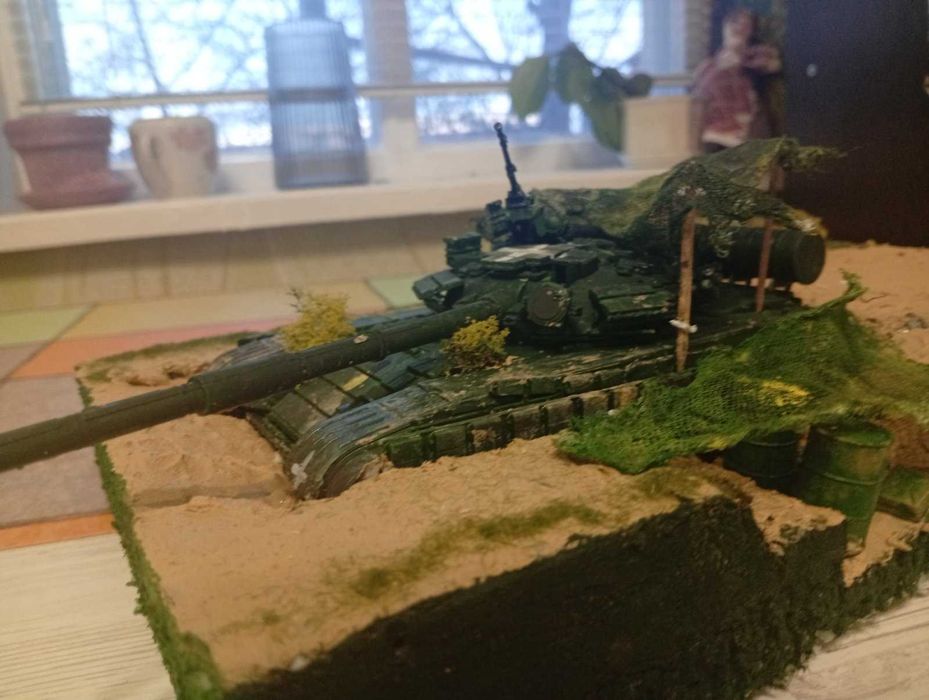 діорама танк т64 бв в капонірі 1/35